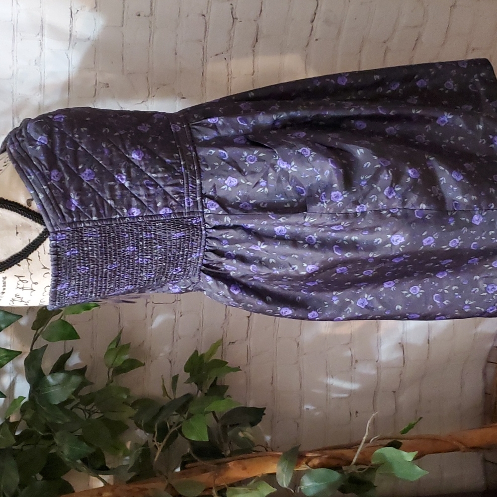 Rebecca Taylor 100% Silk Quilted Floral Dress 12 - Picture 5 of 11